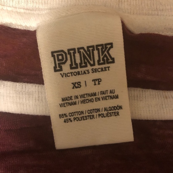 VS PINK Long Sleeve Baseball Style Shirt - Picture 2 of 3